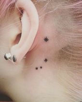 45+ modèles de tatouage pouvant faire résonner votre oreille., #ariesconstellationtattoofing...