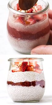 Strawberry Cheesecake Chia Pudding