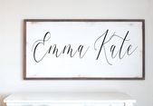 Farmhouse Nursery Wood Sign, Custom Name Wall Letters for Nursery, Personalized Baby Name Plaque, Wooden Name Sign, Kids Room Decor