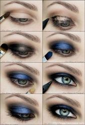 #Eye #blue # for # ... - Make... #makyaj #techniken #teknikleri #