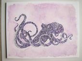 A mehndi style purple octopus I commissioned artist Michelle Tavares to make for...