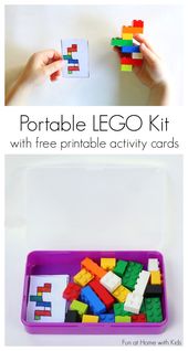 DIY Portable LEGO Kit with 24 Free Printable Activity Cards. A great idea for t... DIY Portable LEGO Kit with 24 Free Printable Activity Cards. A great idea for t... 2