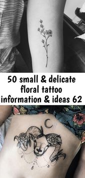 50 small & delicate floral tattoo information & ideas 62