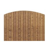Barrette (Actual: 5.91-Ft X 8-Ft) Cedar Spruce Pine Fir Half Moon Wood Fence Panel 73000639