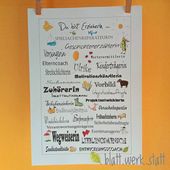 Thank you picture A4, educator, kindergarten teacher, day mother, customizable, customizable, printed, with frame