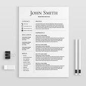 Resume Template + FREE Cover Letter by Kingdom Of Design on Creative Market