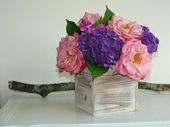 Items similar to wood box wood boxes square wood vase wedding flower pot centerpiece rustic garden chic wedding boxes on Etsy