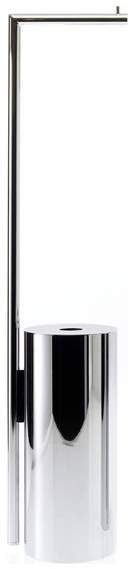 Dwba Bath Collection DWBA Free Standing Toilet Paper Holder With Spare Bin Storage, Chrome