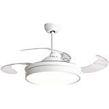 Ventilatore a soffitto con Plafoniera LED 3 velocit/à regolabile /& 3 colori dimmerabili con telecomando 45W Lampada a soffitto per soggiorno camera da letto Ventilatore a soffitto con lampada