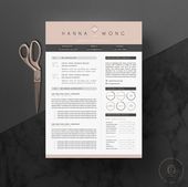 Resume Template / CV Template + Cover Letter & References for Word ( 5 page pack + 70 icons ) | Instant Digital Download | The