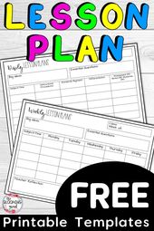 FREE Lesson Plan Template