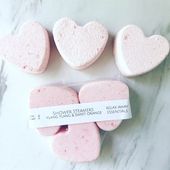 Heart Shower Steamers 3 pack | Sweet Orange and Ylang Ylang Essential Oils | Aromatherapy | Spa Gift