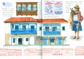 Cuaderno de acuarelas de Perú diario de viajes del país