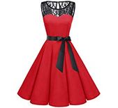 Amazon.com: Bbonlinedress Vestido de cóctel para mujer, estilo rockabilly, año...