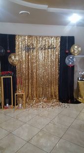 Gold Sequin Backdrop for New Years Eve - #Backdrop #Eve #Gold #Sequin #Years