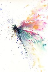 LIMITED Ausgabe Druck meiner Libelle Wandkunst, Wohnkultur, Kindergarten Kunst, Tierwelt Tier kunst. handsigniert, Illustration, Tierkunst