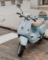 One day I would love to own a Vespa. Isn’t this pale blue one a beauty? Worth ...