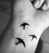 45+ ideas for simple bird tattoo wrist swallows - #bird #Birdart #Birdbeautiful ...