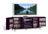 Premier Large Black Flat Panel Plasma / LCD TV Console with Media Stor – Whole...
