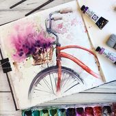Aquarellkunst von @_alenaponkratova_ Malerei, Zeichnung, Kunst #sketch #alenapon...