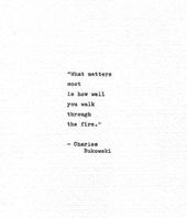 Charles Bukowski Hand Typed Poetry Quote