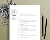 Moderne Lebenslauf Vorlage professionelle CV-Vorlage, MS Word, kreative Lebenslauf Vorlage, einfache Lebenslauf, Lehrer Lebenslauf, sofortiger Download, Brooke