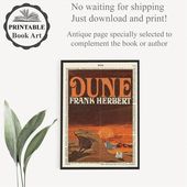 digital download printable book lovers gifts Frank Herbert Quotes Dune Quote Poster