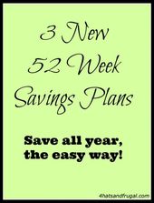 3 new 52 week savings plans I love the reverse plan - I am Definately going to ...