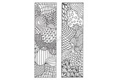 Printable Bookmarks to Color, DIY Zendoodle Bookmarks, Zentangle Inspired, Printable Coloring Page, Digital Download, Sheet 7