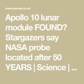 Apollo 10 lunar module FOUND? Stargazers say NASA probe located after 50 YEARS ... Apollo 10 lunar module FOUND? Stargazers say NASA probe located after 50 YEARS ... 2