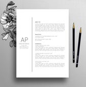 Plantilla de curriculum vitae profesional plantilla de carta de presentación, referencias, plantilla de curriculum creativo, curriculum vitae profesor, descarga Digital instantánea, Anna