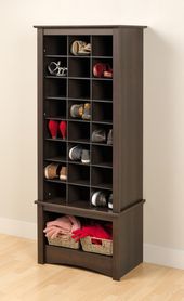 Espresso Tall Shoe Cubbie Cabinet Wholesale Furniture Brokers Shoe Cubby Home Furniture Furniture