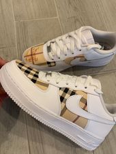Burberry Custom Nike Air Force 1 | Etsy in 2021 | Nike air shoes ... Burberry Custom Nike Air Force 1 | Etsy in 2021 | Nike air shoes ...