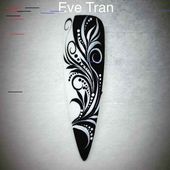 Eve Tran on Instagram: “Line painting nail design #EveTran #asianail #nailartr...