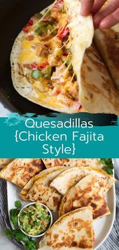 Quesadillas {Chicken Fajita Style}