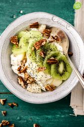 Recept voor gezond ontbijt / ontbijt inspiratie / ontbijt ideeen / kwark met fru...