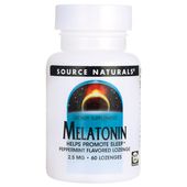 Source Naturals Melatonin - Peppermint | 2.5 mg | 60 Lozenges | Sleep and Relaxa...
