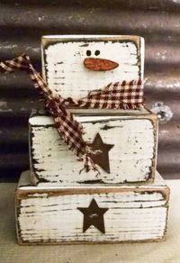Cute Handmade Primitive Stacking Wood Blocks by BlackSquirrelPrims