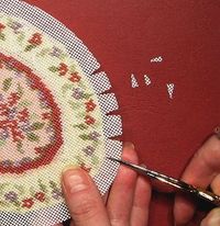 How to hem a carpet - Dollhouse Needlepoint Kits