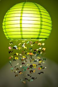Butterfly Lamp: Whimsical mobile complete with tutorial by Mandy.