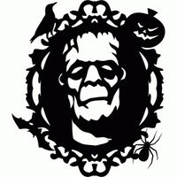 Silhouette Design Store - View Design #100284: halloween ornate oval frame…