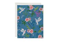 Blue Hummingbird Card by Danielle Kroll for @redcapcards #illustration #feminine #design #illustrations