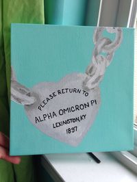 Sorority Tiffany's Necklace on Canvas by SamsSororityStash on Etsy