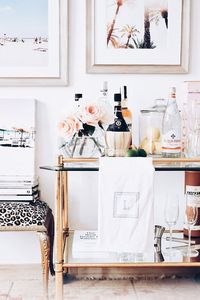 The leopard print on the chair