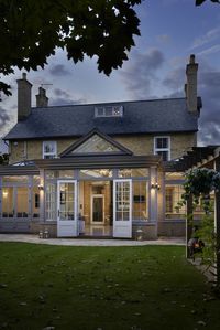 This property situated in suburban Essex has been instantly transformed with the addition of a wide open-plan orangery. The previous footprint housed an old fashioned and ill-proportioned conservatory that was unusable for several days of the year. The homeowners sought the advice of our team at Westbury, to design and craft something that would remain timeless in style, beautifully balanced and functional as a true room to enjoy throughout the year