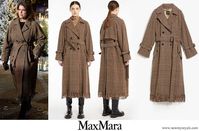 Max Mara Patchwork-inspired wool coat featuring trench-style
