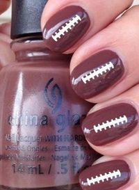 Football Nail design you should do #footballnails #nails #superbowl