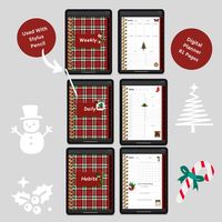 Best Digital Planner Goodnotes, Digital Planner for iPad, Undated Digital Planner, Digital Planner Noteshelf, Digital Planner Xmas Theme