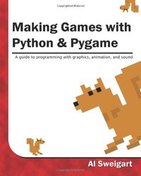 A programming book that covers the Pygame game library for the Python programming language.