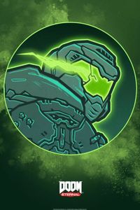 Green Helmet poster by DOOM Official Brand Shop | Displate - collect your passions